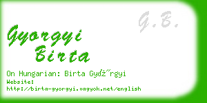 gyorgyi birta business card